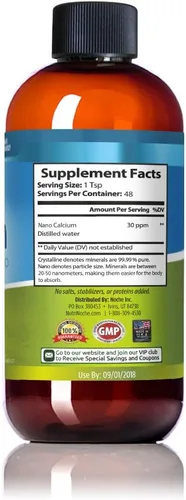Vista 7 de NutriNoche Suplemento líquido de calcio – 99.99% nano calcio cristalino ultra puro para mujeres, hombres y niños – Alternativa a citrato de calcio