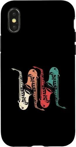 Vista 5 de Funda para iPhone 12 mini con banda de marcha, para saxofonista, regalo de jazz, música