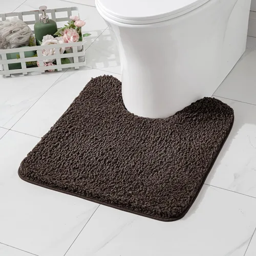 Vista 38 de MIULEE Alfombras de baño negras, suaves y pequeñas, absorbentes, antideslizantes, de secado rápido, esponjosas, para baño, bañera y duchas, lavables