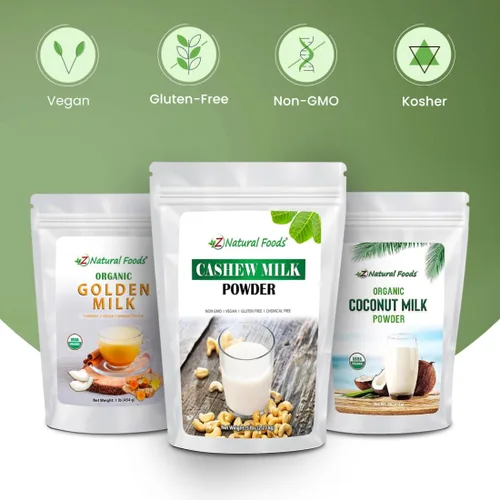 Vista 5 de Z Natural Foods Leche dorada orgánica en polvo – Mezcla de superalimentos de cúrcuma, mezcla en café, té, lattes, licuados de frutas, recetas – sin