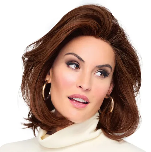 Vista 22 de Raquel Welch Flying Solo - Peluca para niños, 100% atada a mano por ropa de pelo, gorra pequeña promedio, RL10/12 castaño iluminado por el sol