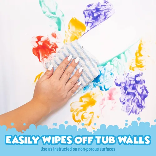 Vista 5 de Tub Works® Pintura de Bañera Jabón Juguete de Baño, Paquete de 24 Pintura de Bañera Lavable No Tóxica para Pintado con los Dedos en la Tina