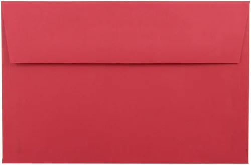 Vista 18 de JAM PAPER Sobres de invitación de colores A1 de 4 barras - 3 5/8 x 5 1/8 - Rojo reciclado - 100
