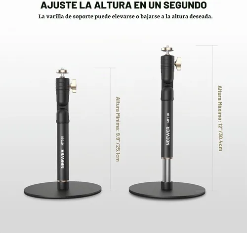Vista 3 de NEEWER MT010 - Soporte de teléfono celular para escritorio, mesa de oficina ajustable, compatible con iPhone y Samsung para grabación de video