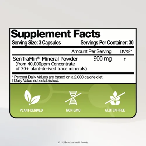 Vista 5 de SenTraMin Complejo mineral a base de plantas, 90 cápsulas vegetales