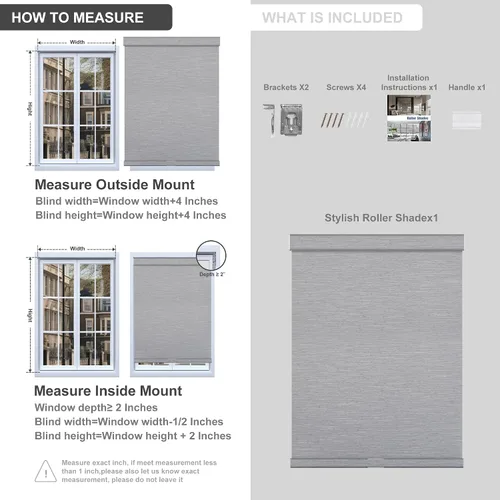 Vista 6 de Persianas enrollables opacas para ventanas, inalámbricas, tela jacquard, persianas enrollables, tela con aislamiento térmico y protección UV