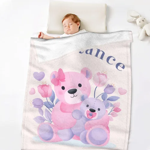 Vista 8 de Mantas personalizadas para bebé, manta personalizada para recién nacidos, infantes, niños, manta con nombre para/manta de forro polar personalizada