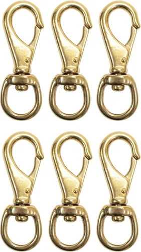Vista 9 de Scuba Choice Ganchos giratorios con correa de cincha, gancho de latón industrial de grado marino de 3-1/4 pulgadas para banderas, buceo y correas