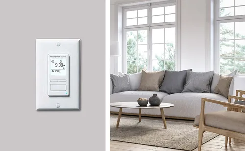 Vista 4 de Interruptor programable de la hora solar de 7 días para luces y motores Econoswitch RPLS740B de Honeywell, RPLS740B1008/U