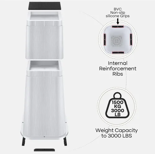 Vista 3 de Elevadores de cama ajustables para muebles, resistentes de 4, 8 o 12 pulgadas, soportes de elevación antideslizantes para camas, sofás, diseño
