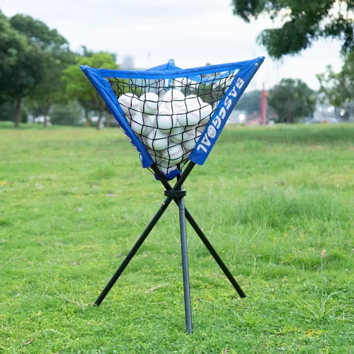 Vista 6 de BaseGoal Ball Caddy - Cesta de béisbol portátil y plegable para entrenamiento de práctica de lanzamiento de bateo