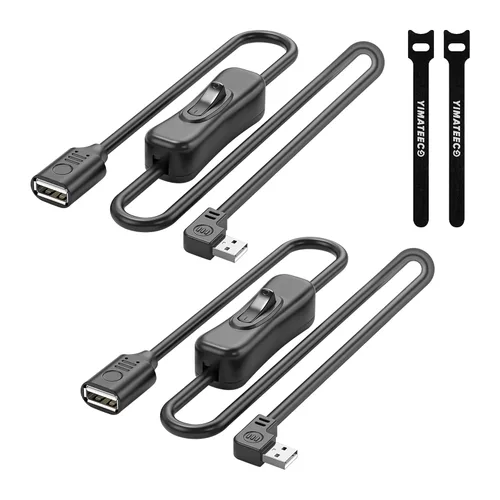 Vista 8 de Cable de extensión USB3.0 en ángulo descendente, cable de extensión USB A hembra a USB-A macho, cable extensor con contactos chapados en oro