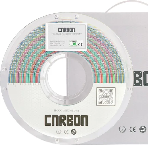 Vista 20 de Filamento para impresora 3D PLA+ de grado alimenticio certificado – CARBON by Comfy Materials – Probado en laboratorio, compatible con la FDA, apto