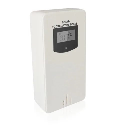 Vista 2 de SMARTRO Sensor remoto inalámbrico para interior y exterior termómetro reemplazo para reloj de proyección SC31B