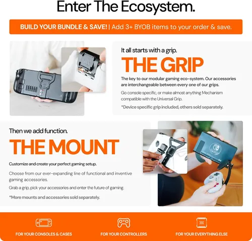Vista 3 de Mechanism Phone Mount Controller Bundle for 8Bitdo Pro 2 Wireless Controller Easily Connect Any iPhone or Android Device Using Our Ultra Secure