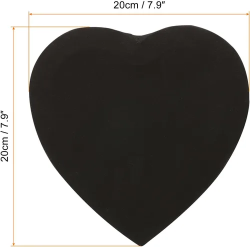 Vista 2 de PATIKIL Tablero de lienzo de corazón de 7.9 pulgadas para pintar, 2 paneles estirados en blanco para óleo, acrílico en forma de círculo, caballete
