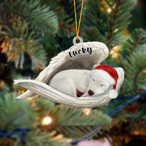 Vista 72 de Ángel durmiente de Afghan Hound para Navidad, adorno personalizado con el nombre del perro, adorno de Navidad personalizado para amantes de perros
