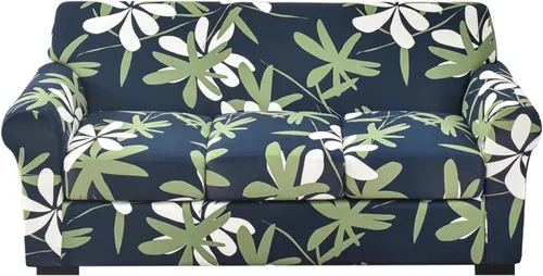 Vista 34 de HOTNIU 4 fundas elásticas para sofá (1 funda de sofá + 3 fundas de cojín), fundas de sofá antideslizantes, protector de muebles de sofá, ajuste