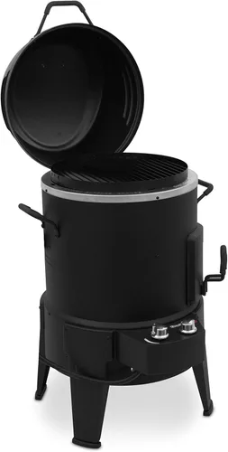 Vista 4 de Charbroil The Big Easy® TRU-Infrared 3-en-1 ahumador, asador y parrilla a gas, negro - 14101550