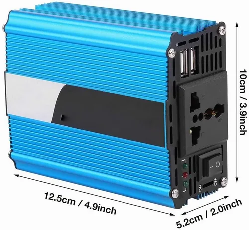 Vista 4 de 500W DC 12V a AC 220V-240V pico 600W convertidor de coche adaptador USB dual