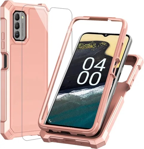 Vista 11 de Ailiber Funda para Nokia G310, Nokia G310 con protector de pantalla de vidrio templado, protección de estructura de 2 capas, esquinas a prueba