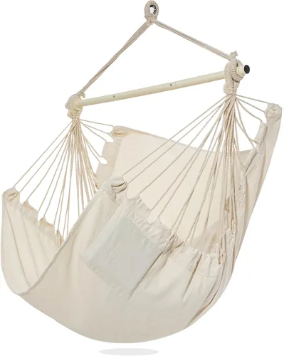 Vista 12 de PNAEUT Silla de Hamaca con Cuerda Colgante para Interiores y Exteriores para Dormitorio, Exterior, Patio (Azul Aqua)