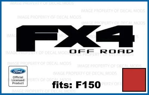 Vista 16 de FX4 Offroad Black (brillo) Calcomanías adhesivas compatibles con Ford F150 troquelado (2015-2020) - CB_Solid (juego de 2) con licencia oficial Negro