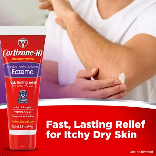 Vista 5 de Cortizone 10 Crema de curación intensiva de máxima potencia para el eccema, 1% de hidrocortisona, 3.5 oz.