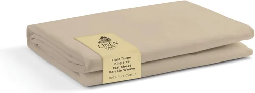 Vista 77 de Sábanas de 100% algodón percal, tamaño individual, 1 sábana encimera, ropa de cama fresca, resistente y transpirable, celeste