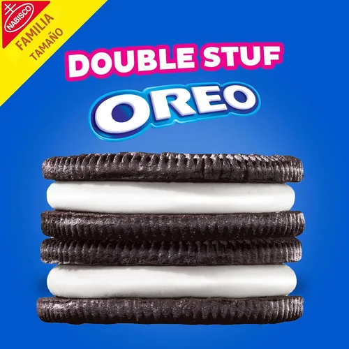 Vista 4 de Galletas de doble relleno OREO Chocolate, Tamaño Familiar, Paquetes de 3