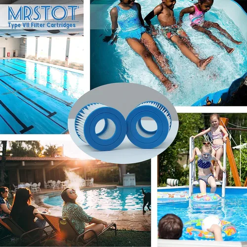 Vista 6 de Cartucho de repuesto tipo D para filtros de piscina de olas de verano, cartucho de filtro tipo D/VII para 58385E, para cartuchos de filtro de verano