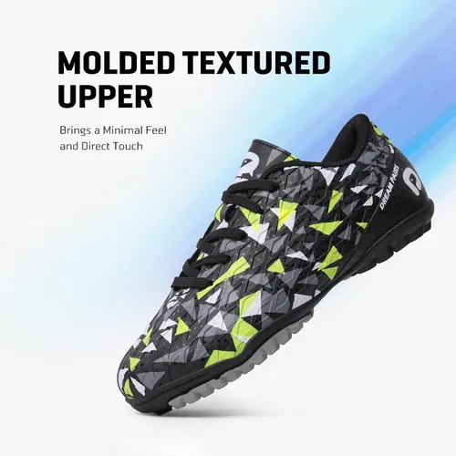 Vista 6 de DREAM PAIRS Zapatos de fútbol de interior para niños y niñas con cordones (bebéniño pequeñoniño grande)