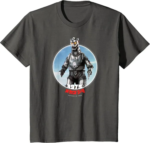 Vista 27 de Godzilla Mechagodzilla 1975 Icons of Toho T-Shirt Asphalt Grey