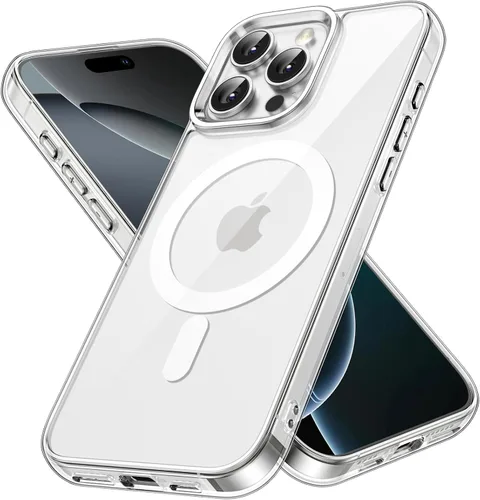 Vista 9 de JETech Funda magnética para iPhone 16 Pro Max de 6.9 pulgadas, compatible con MagSafe, a prueba de golpes, parte trasera transparente antiarañazos