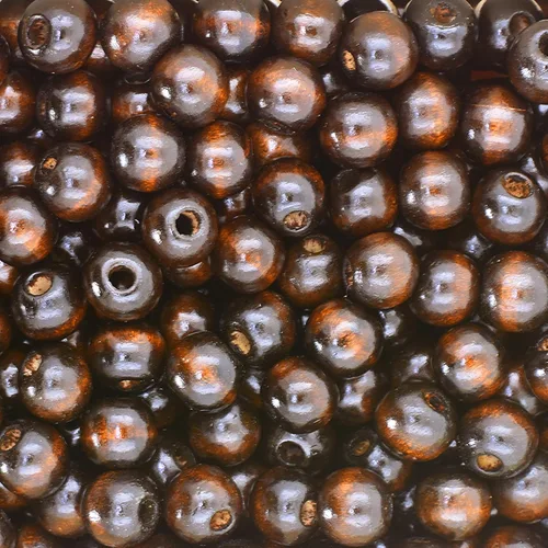 Vista 13 de Mandala Crafts - 2000 cuentas de madera redondas pequeñas de 6 mm para manualidades, suministros de macramé - cuentas de madera natural negra sin
