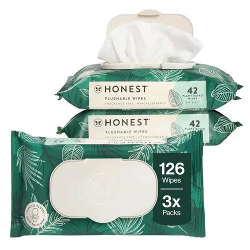 Vista 15 de The Honest Company Toallitas hipoalergénicas desechables para pieles sensibles, hojas tropicales, 42 unidades (paquete de 16)