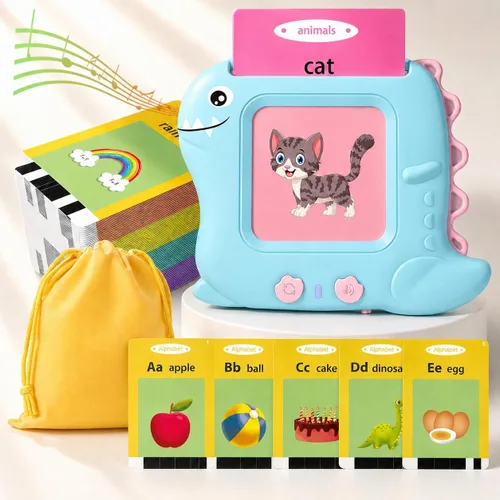 Vista 9 de Tarjetas didácticas parlantes para niños pequeños de 1, 2, 3, 4, 5 años, 224 palabras visuales, juguetes de aprendizaje de idiomas Montessori