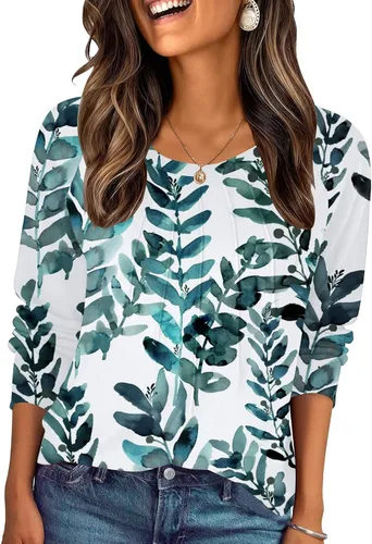 Vista 26 de Zeagoo Blusas de otoño para mujer, camisas de manga larga, blusas casuales de algodón, blusas plisadas elegantes 2025