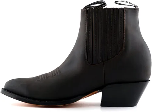 Vista 4 de Grinders Maverick Brown - Botas vaqueras para hombre, Negro
