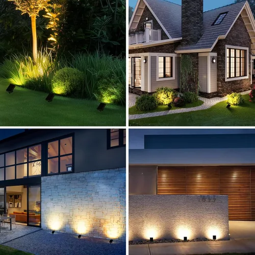 Vista 7 de SOTTLOT Luces solares para senderos al aire libre, luz solar regulable con IP65 a prueba de agua, 500LM 3000K iluminación solar al aire libre