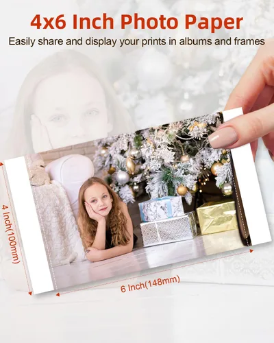 Vista 7 de Compatible with Canon Selphy CP1500 Ink and Paper Set KP-108IN 4x6'' 2 Pack