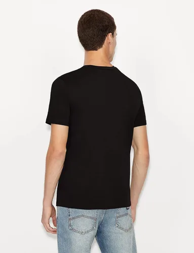 Vista 4 de AX Armani Exchange - Camiseta con logotipo de cuello redondo para hombre