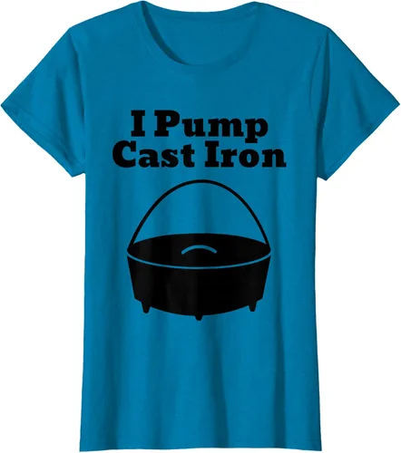 Vista 97 de I Pump - Camiseta de hierro fundido para cocinar al horno holandés