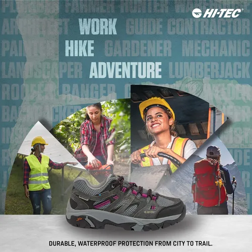 Vista 6 de HI-TEC Apex Lite Low WP - Zapatos de senderismo impermeables para mujer, ligeros, transpirables, para senderismo y senderismo