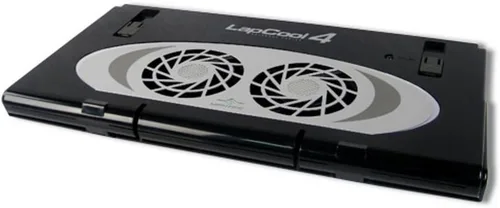 Vista 2 de Vantec LapCool 4 LPC-430 - Enfriador plegable para portátil con concentrador de 4 puertos y lector de tarjetas (negro)