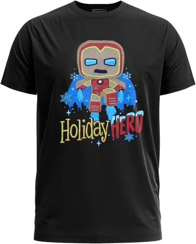 Vista 3 de Funko Pop! Boxed Tee: Marvel Holiday - Iron Man de pan de jengibre - 2XL
