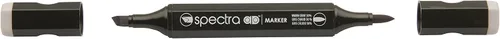 Vista 19 de AD Marker Chartpak Spectra, Tri-Nib y cepillo de doble punta, blanco antiguo, 1 cada uno (S092AD)