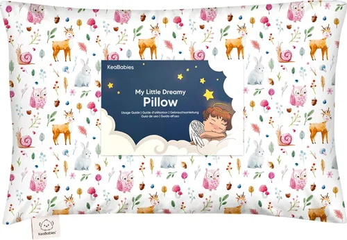 Vista 15 de Almohada para niños pequeños con funda - 13 x 18 pulgadas My Little Dreamy Almohada para niños pequeños de KeaBabies para viajar y dormir, funda
