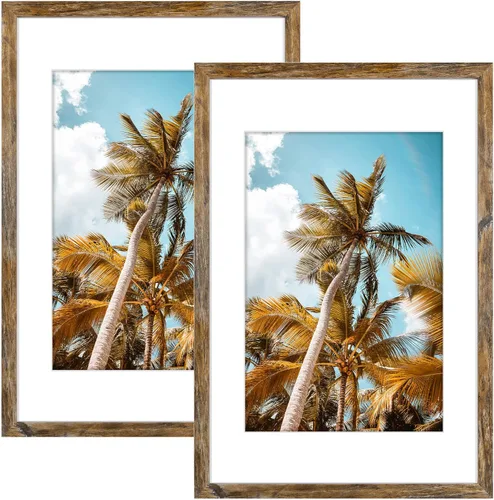 Vista 62 de Frametory, Marco de fotos de 11 x 14 pulgadas con paspartú para fotos de 8 x 10 pulgadas, moldeado ancho de vidrio de alta definición, accesorios