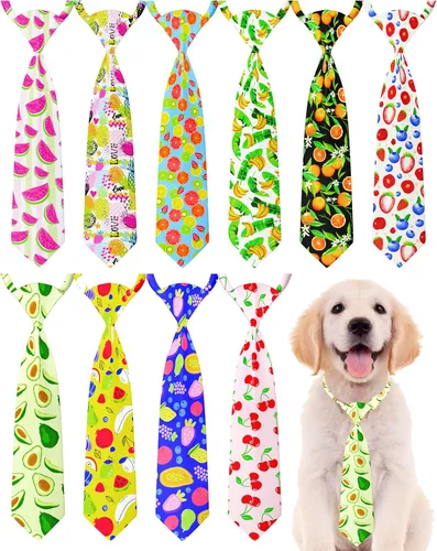 Vista 13 de PET SHOW Paquete de 10 corbatas para perros de feliz cumpleaños, XS